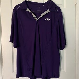 Men's Purple TCU Dri-Fit Short-Sleeve Polo Shirt Sz 3XL/XXXL